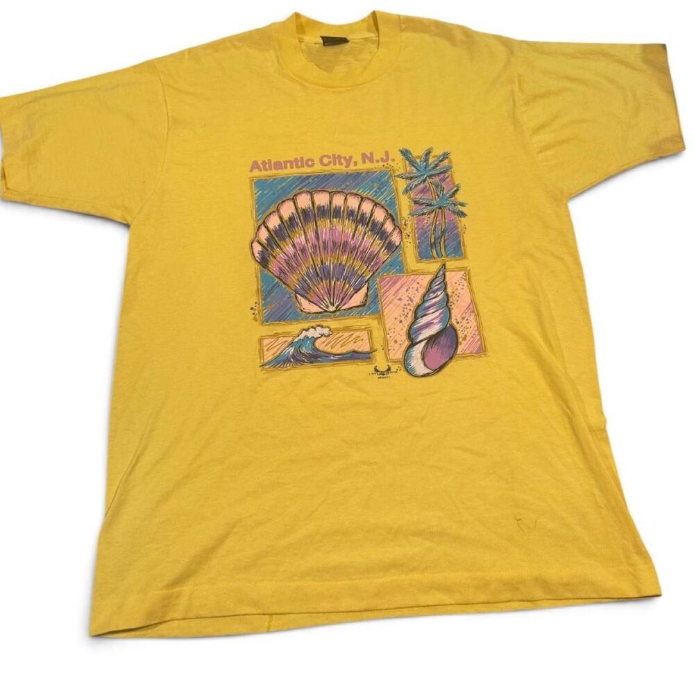 Vintage 90s Atlantic City New Jersey Beach T-Shirt Large USA